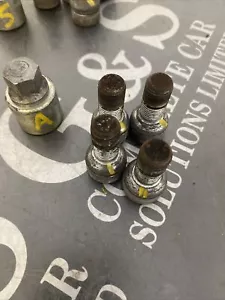 Volkswagen Audi Seat Skoda Alloy Wheel Locking Nuts X4 And Key Letter A - Picture 1 of 6