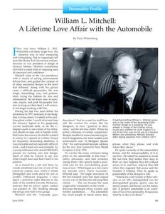 WILLIAM "BILL" MITCHELL / AUTOMOTIVE DESIGNER ~ NICE 12-PAGE PERSONALITY ARTICLE - Picture 1 of 1