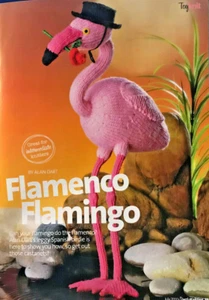 STRICKANLEITUNG Alan Dart Flamenco Flamingo Spielzeug Tanzender Vogel Hut + Blume DK - Bild 1 von 7