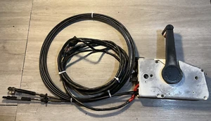 OMC Johnson Evinrude LEFT HAND side mount remote controller w/15 cables - Picture 1 of 11