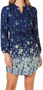 Women's Maison Jules Size XS Navy Blue Floral Sundress Stunning - Picture 1 of 19