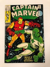 Captain Marvel #14 - NEAR MINT - MARVEL 1969 - Iron Man app