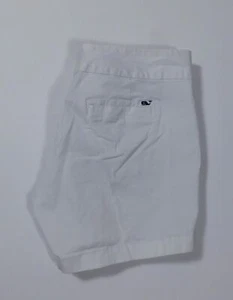 VINEYARD VINES donna bianco piatto davanti cotone elasticizzato classico corto tg 4 - Foto 1 di 7