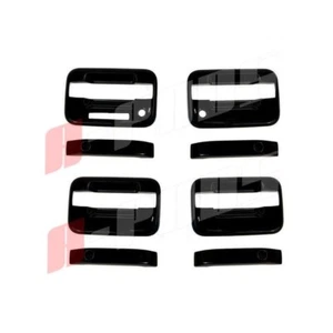 Fit Ford F150 2004-10 11 12 13 14 Black Cover 4 Door Handle W/ Keypad & Keyhole - Picture 1 of 1