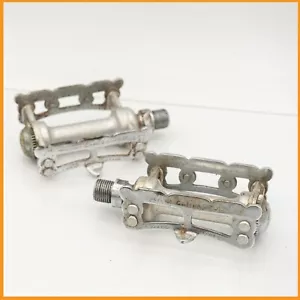 CAMPAGNOLO NUOVO RECORD TRACK PEDALS STEEL VINTAGE 60S 70S QUILL OLD PISTA BIKE - Imagen 1 de 8