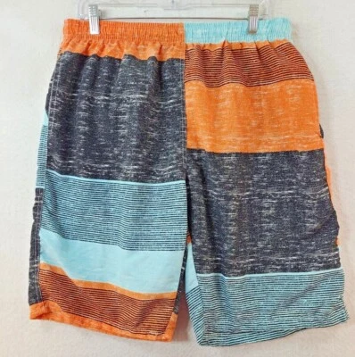 Split Lightweight Multicolor Striped Swim Trunks Board Shorts Mens 2XL - Image 1 of 4