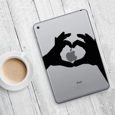 LOVE HANDS Apple iPad Decal Sticker fits iPad Mini, iPad Air & iPad Pro models - Image 1 of 2