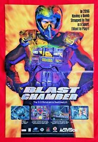 RARE! 1996 BLAST CHAMBER PS1 Sega Saturn Video Game = 2pg Authentic Print AD 