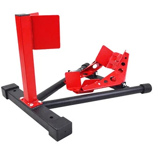 BikeTek Motorcycle Front Wheel Chock - Black / Red (For 17-21'' Wheels) - Picture 1 of 1