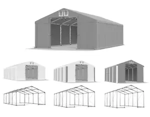 LAGERZELT 4x6-8x12m Zelthalle INDUSTRIEZELT Weidezelt Unterstand PVC WP NEU - Bild 1 von 61