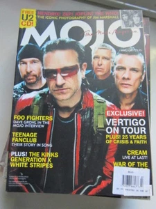 Mojo 140 '05 U2 Foo Fighters Kinks Generation X White Stripes Cream - Imagen 1 de 1