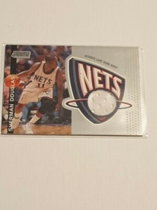 2000-01 Topps Stadium Club Game-Worn Jersey Sherman Douglas - New Jersey Nets