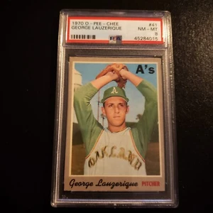 1970 O-Pee-Chee Baseball #41 George Lauzerique PSA 8 (Pop 6 Only 1 Higher) - Picture 1 of 1