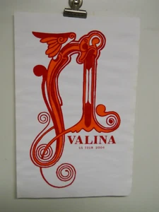 Póster de concierto de banda de rock indie ruise Valina US Tour 2004 - Imagen 1 de 5