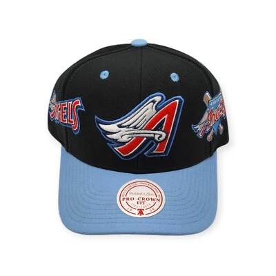 Mitchell & Ness Los Angeles Angels Overbite Pro Coop Adjustable Snapback Hat Cap - Image 1 of 4