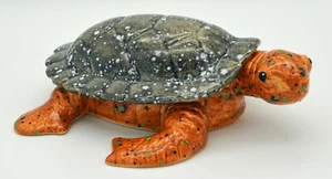 Gartenfigur Keramik Dekofigur Schildkröte hellgrau Garten Balkon Blumenbeet - Bild 1 von 3