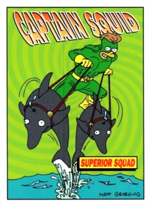 1994 SKYBOX THE SIMPSONS RADIO ACTIVE MAN CAPTAIN SQUID #R8 BONGO TRADING CARD - Picture 1 of 5