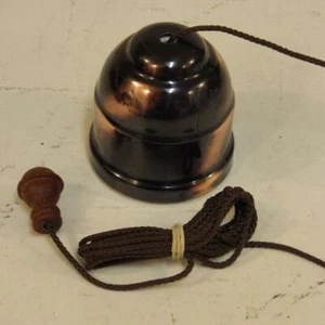 classic electric florentine bronze ceiling mounted brown pull cord light switch - Bild 1 von 8
