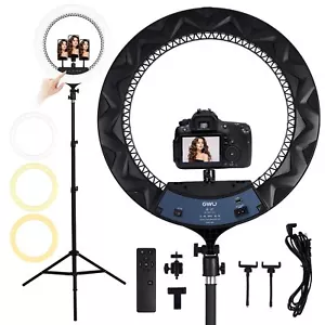 21 inch LED Ring Light with Tripod Stand 6000K Dimmable Makeup Selfie Light w... - Picture 1 of 6