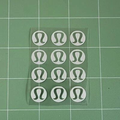 Paquete de 12 logotipos de transferencia de calor Lululemon elige tu color deportes hágalo usted mismo Foto 1 de 2