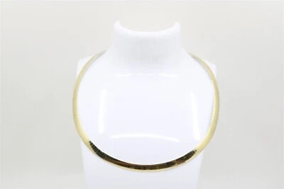 Cadena serpiente cuadrada Omega italiana de dos caras vintage 14K 2T 18" Foto 1 de 4