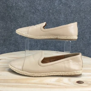 Comfortview Shoes Womens 8 Wide Stella Espadrille Flats Beige Faux Leather - Picture 1 of 16