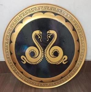 Ancient Greek Shield Authentic Greek Hoplite Double Snake Shield Handmade - Picture 1 of 6