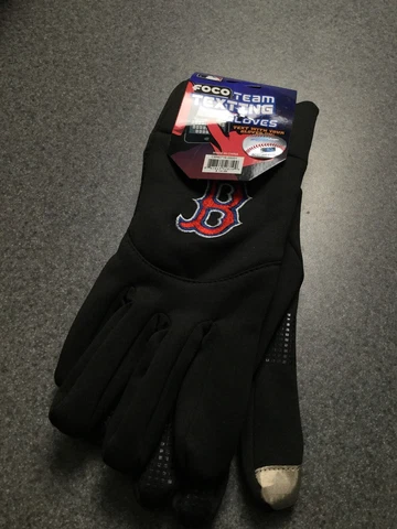 MLB One Size Foco Black Team Texting Gloves Winter Gloves Boston Red Sox M71C Cover