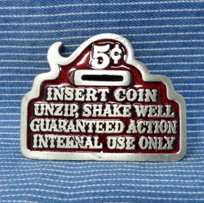 Hebilla de cinturón de acción garantizada con cremallera para moneda de 5 centavos de colección años 70 TGABC .TWY889 Foto 1 de 4