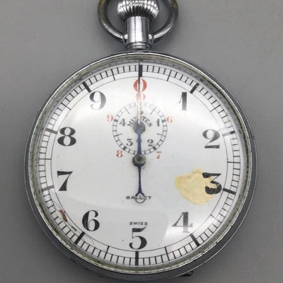 Vintage Gallet Stopwatch Pocket Watch Swiss Mechanical 57mm S.B. Central Track - Image 1 of 4