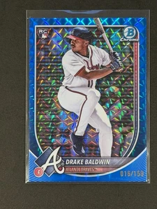 Drake Baldwin - 2025 Bowman Chrome Blue Geometric SP #016/150 Rookie RC Card #75 - Bild 1 von 1