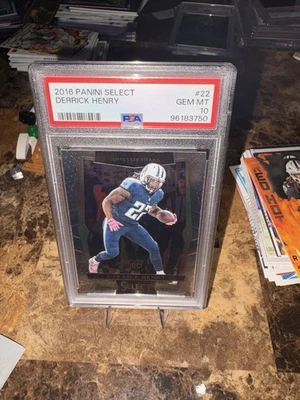 2016 PANINI SELECT #22 DERRICK HENRY RC TITANS PSA 10 Gem 💎 - Image 1 of 2