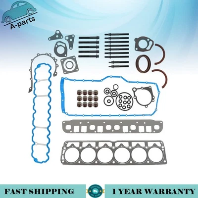 For 2001 2002 2003 Jeep TJ Grand Cherokee Wrangler Full Gasket Set Head Bolts - Image 1 of 4