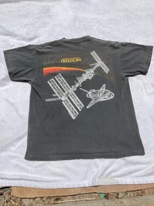Vintage 1992 NASA space station freedom, single stitch blackbird T-shirt - Picture 1 of 6