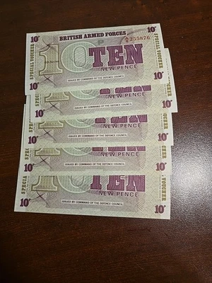 5x notes Great Britain British Armed Forces 5,  New Pence 6th Series - Image 1 of 2