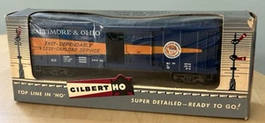 Vintage Gilbert HO 513 B&O Blue/Orange Train Box Car Baltimore & Ohio w/ Box - Bild 1 von 8