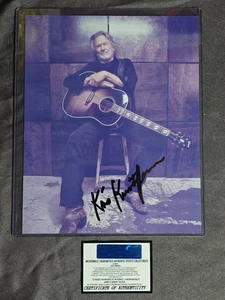 Kris Kristofferson Guitar SIGNED 8X10 Photo COA Country Legend RARE Cowboy - Picture 1 of 4