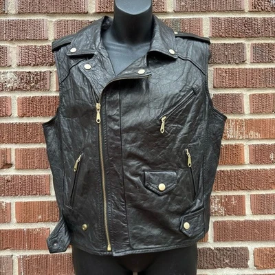 Chaleco Leandra Moto Rebecca Minkoff Mujer Talla M Cuero Piel de Cordero Negro Foto 1 de 4