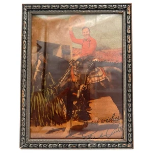 Foto litografiada enmarcada de colección firmada por Gene Autry Champion Melody Ranch de los años 40 - Imagen 1 de 12