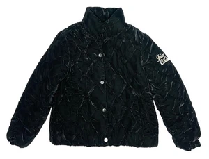 Juicy Couture Girls Youth Kids Black Quilted Puffer Fill Full-Zip Jacket; M - Picture 1 of 7