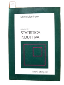 Elementos De Estadísticas Inductiva - Mario Montinaro 1998 Tirrenia Impresoras - Imagen 1 de 3