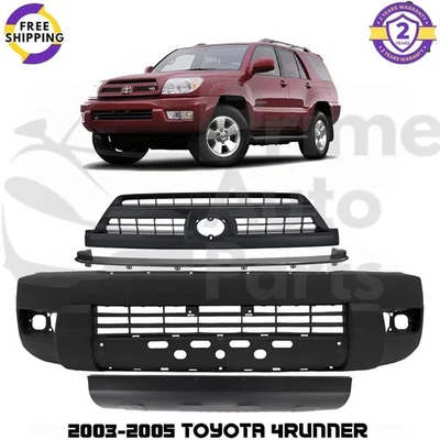Front Bumper Cover Fascia & Grille Assembly Kit For 2003-2005 Toyota 4Runner Foto 1 de 4