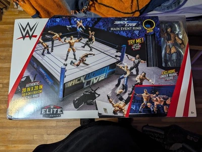 WWE Smackdown Live Elite Scale Wrestling Ring, Exclusive JinderMahal, LED Lights - Image 1 of 4