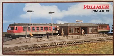 Kit de modelo a escala Vollmer HO: plataforma de tren Niederau con sala de espera #43549 Foto 1 de 4