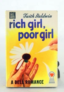 Faith Baldwin 1947 Rich Girl Poor Gir Dell Mapback Pulp Romance #196 Spicy PB - Picture 1 of 6