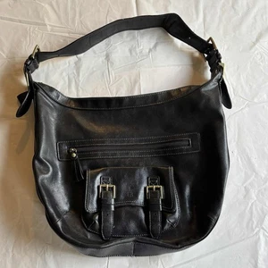 Borsa a mano Liz Clairborne nera tracolla singola fibbia regolabile - Foto 1 di 16