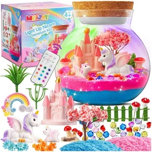 Light-Up Unicorn Terrarium Kit for : Birthday Gifts for Girl Ages 4 5 6 7 8-1... - Picture 1 of 7