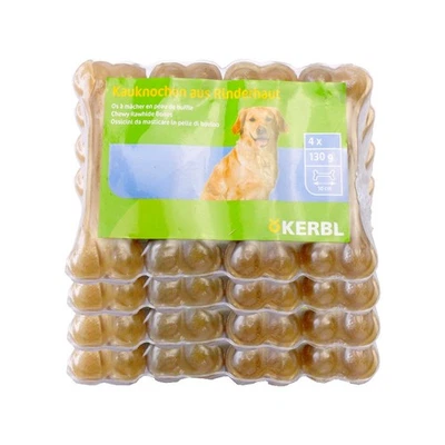 16 x Chew Bones Bovine Skin Bones for Dogs Chews Dental Care 10cm 35g - Image 1 of 2