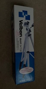 Velbon Tripod Adjustable Maxi 347GB 4 Way Head Boxed Very Good Condition - Picture 1 of 10