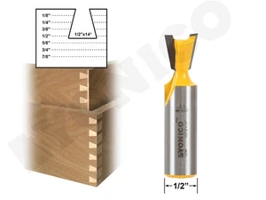 Broca de enrutador de cola de paloma de 14 ° X 1/2" - vástago de 1/2"" - Yonico 14114 - Imagen 1 de 1